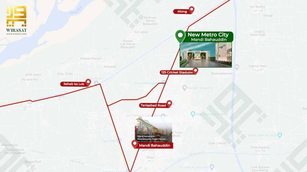 New Metro City Gujar Khan Location Map