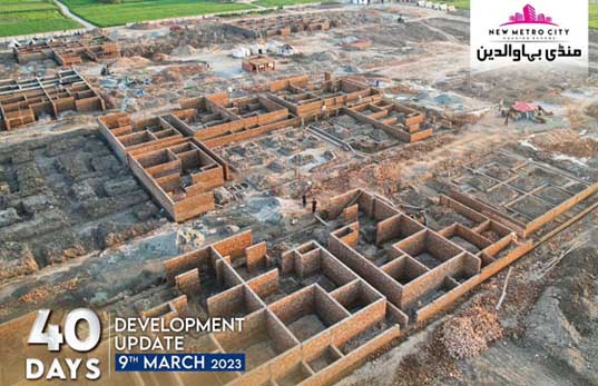 New Metro City Mandi Bahauddin houses construction 