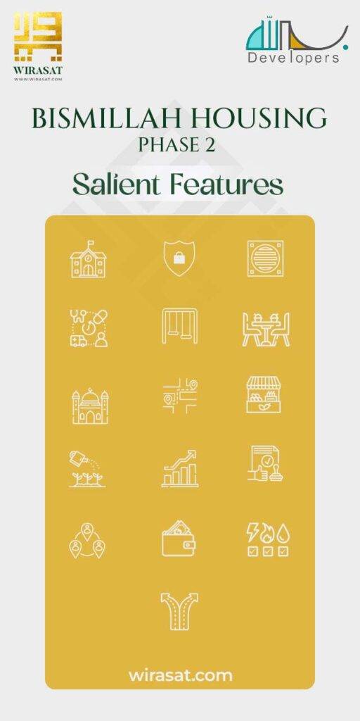 salient features Bismillah Housing lahore phase 2