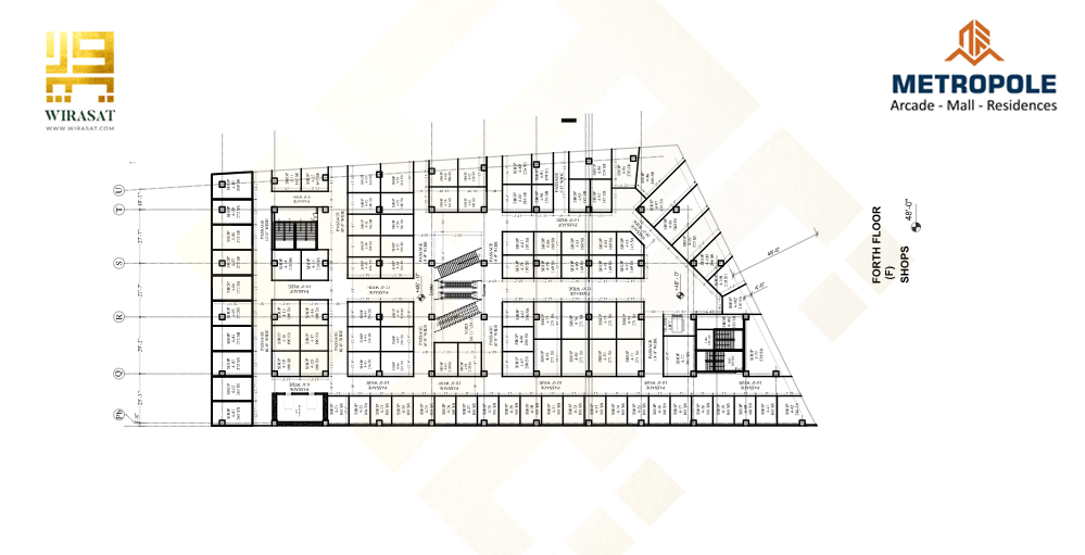 Metropole Arcade 4th floor layout plan showing all the details 