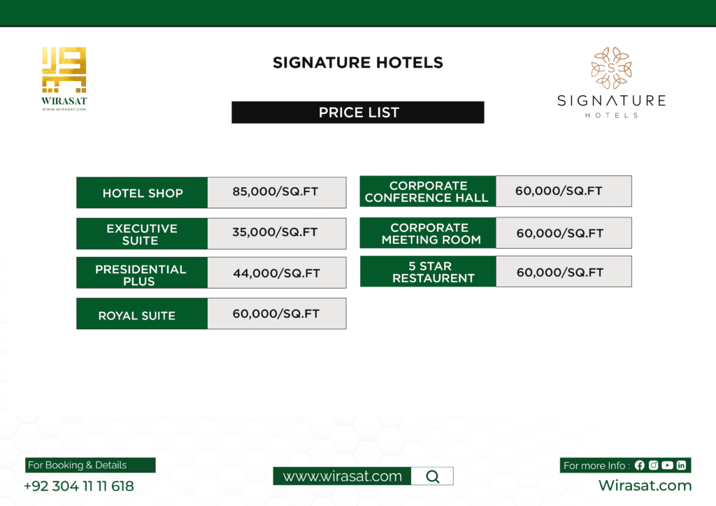 J7 Signature hotels payment plan