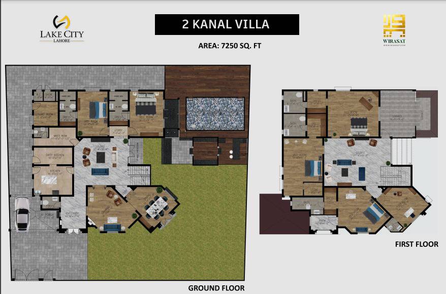 2 Kanal Residential Villas Designed by Meinhardt in Lake City floor plan