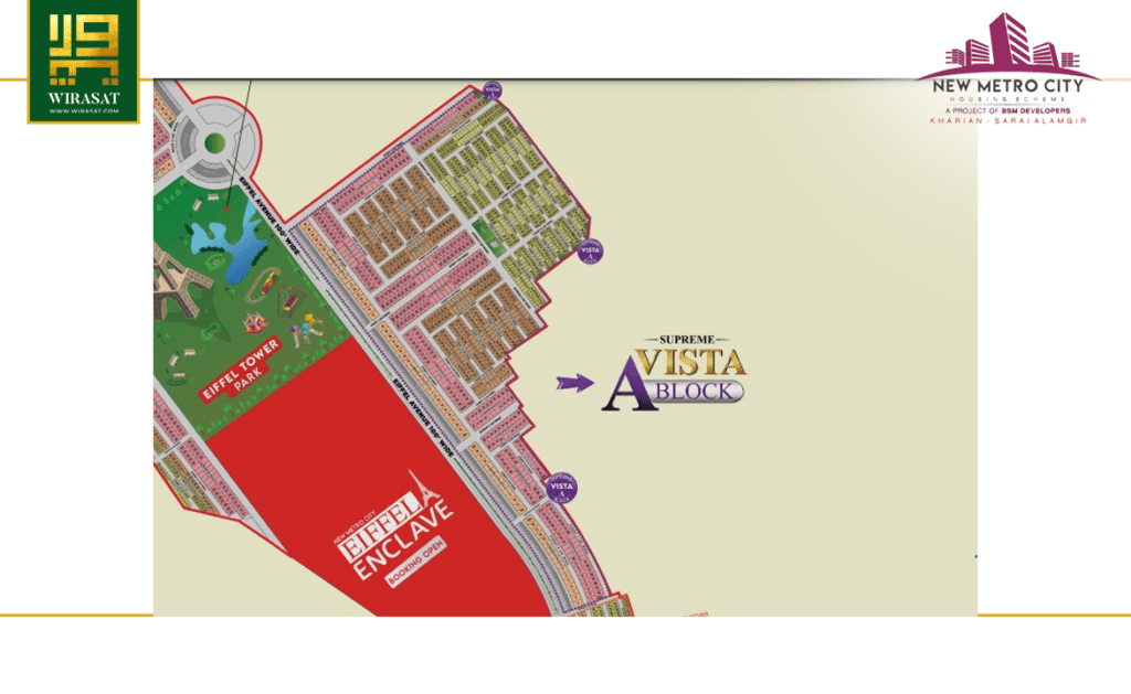 New Metro City Kharian Vista Block A layout map