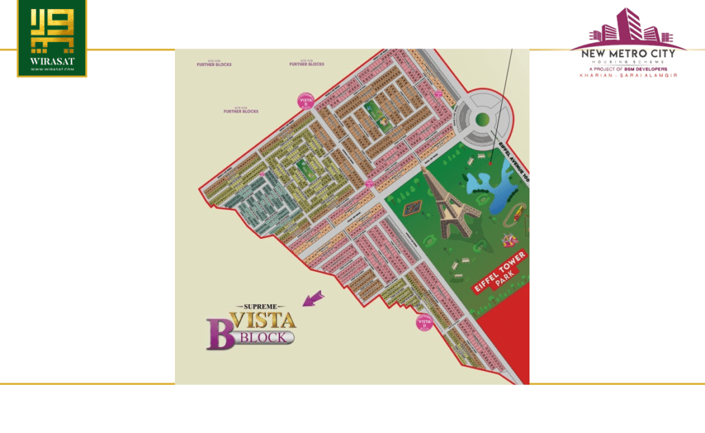 New Metro City Kharian Vista Block B layout map