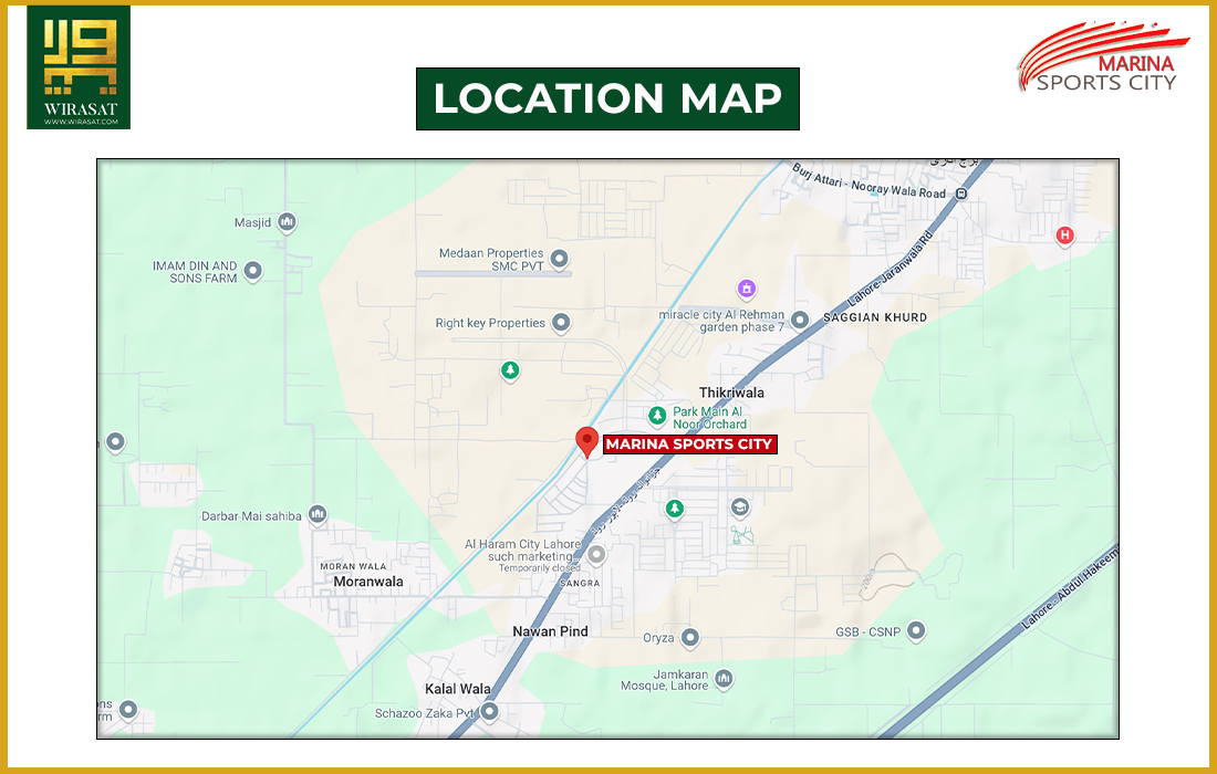 Location Of Marina Sports City Lahore