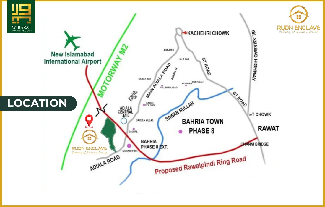 Location of Rudn Enclave Rawalpindi