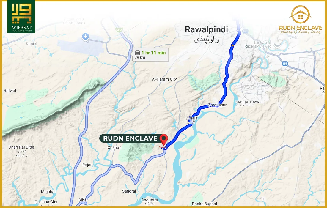 Map of Rudn Enclave Rawalpindi