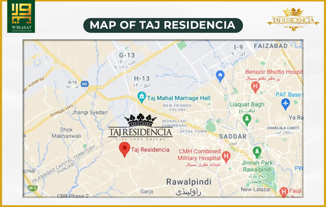 Map of Taj Residencia