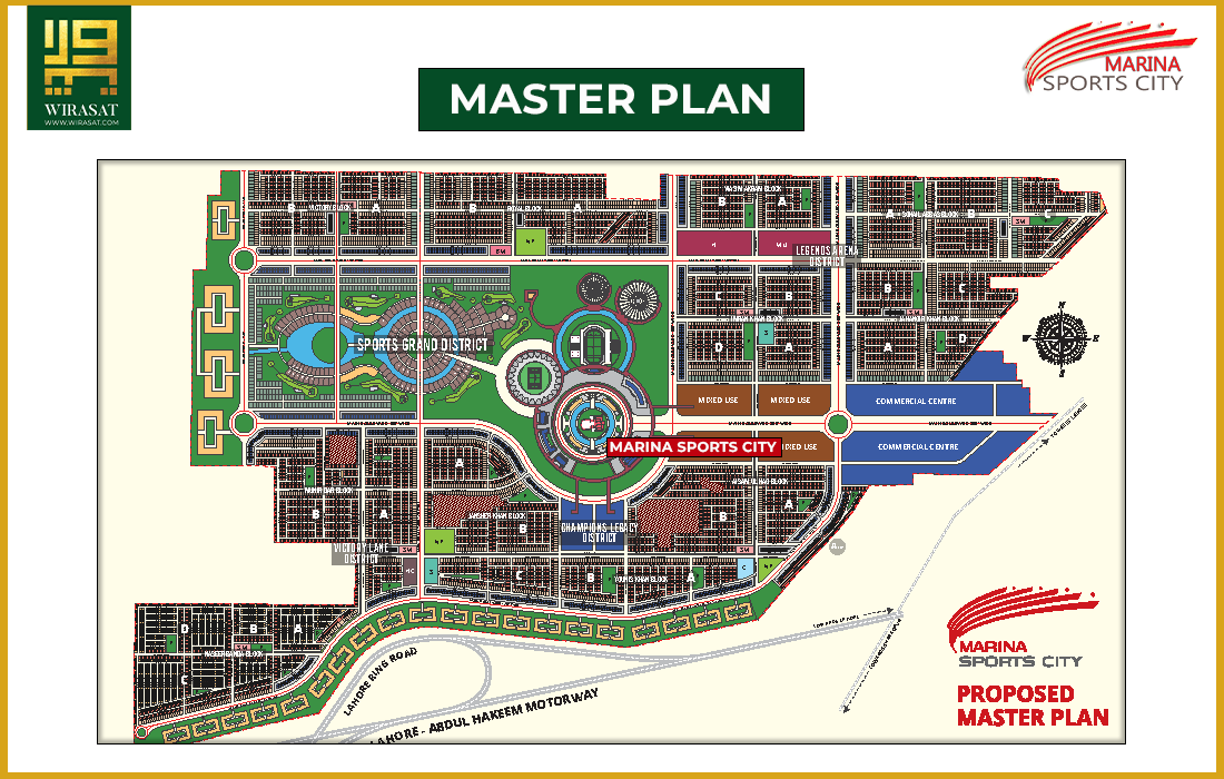 Master Plan Marina Sports City Lahore