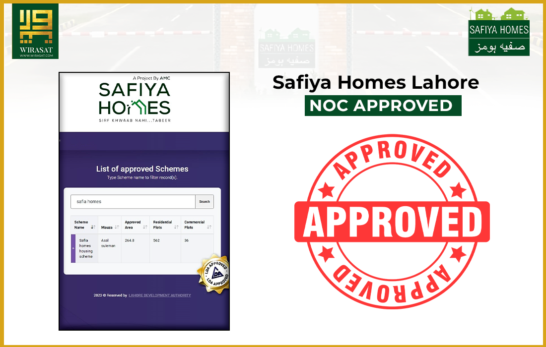 NOC for Safiya Homes Lahore