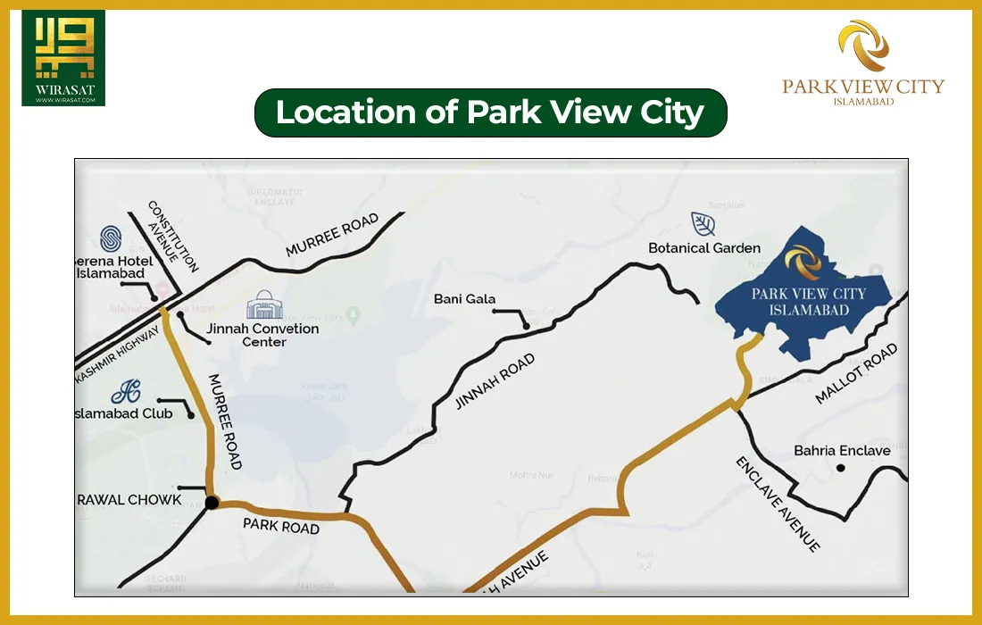 Location of Park View City Islamabad