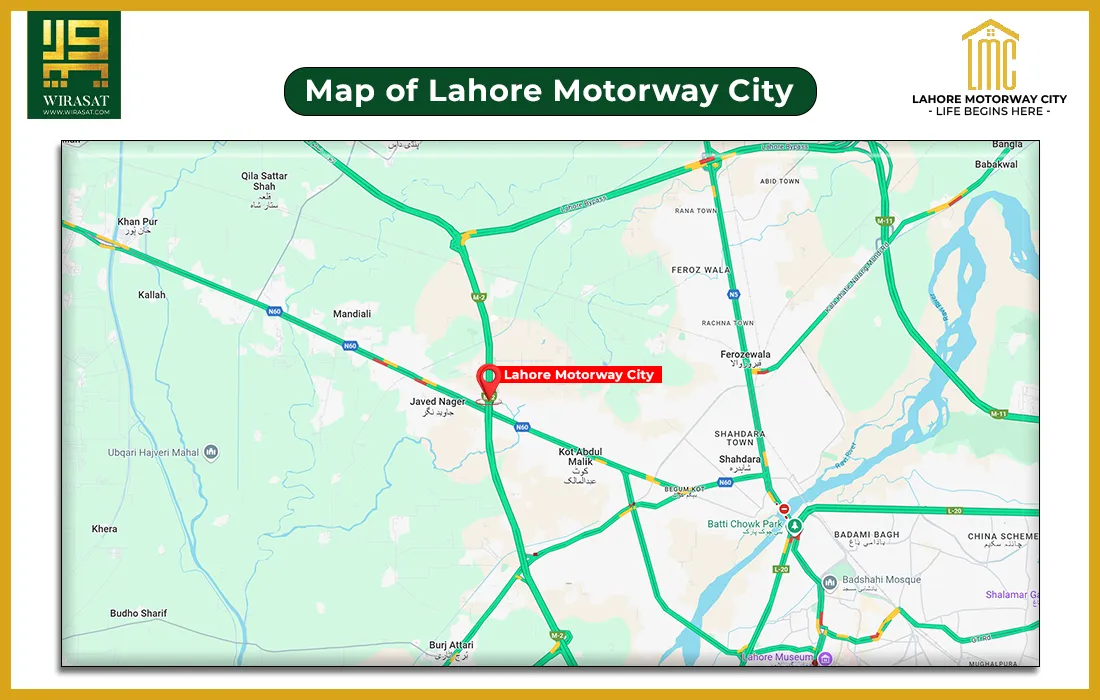 Map of Lahore Motorway City