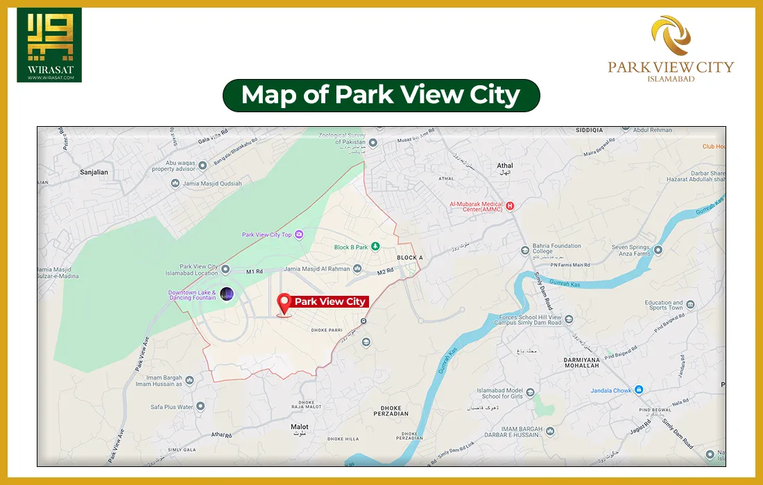 Map of Park View City Islamabad