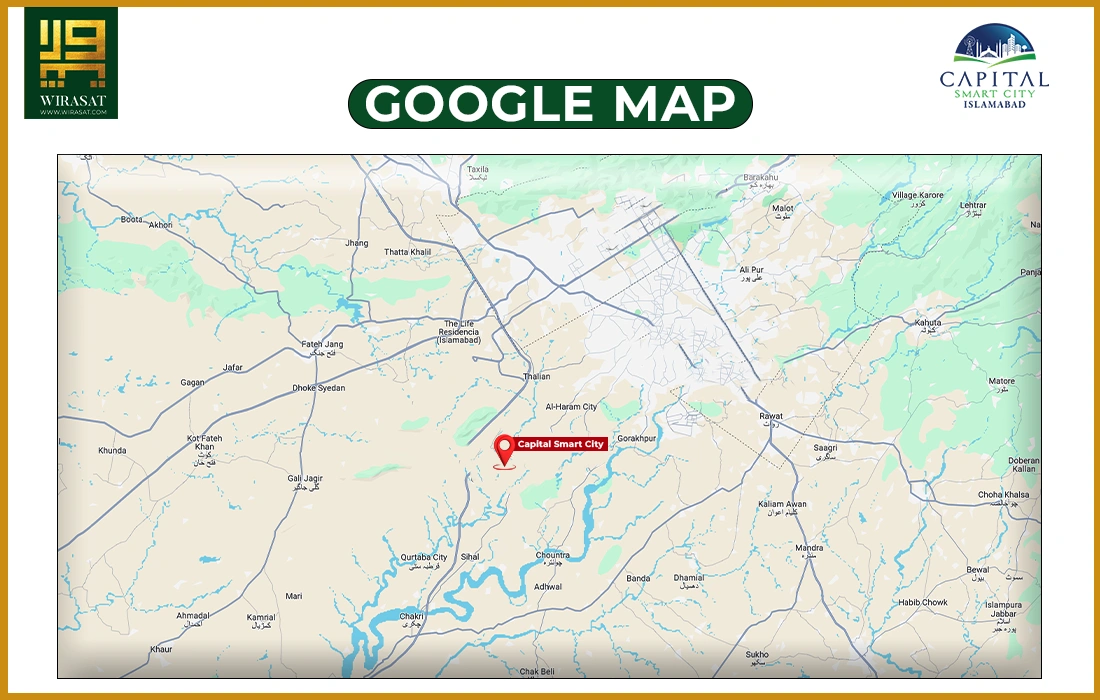 Capital Smart City Islamabad Location Map