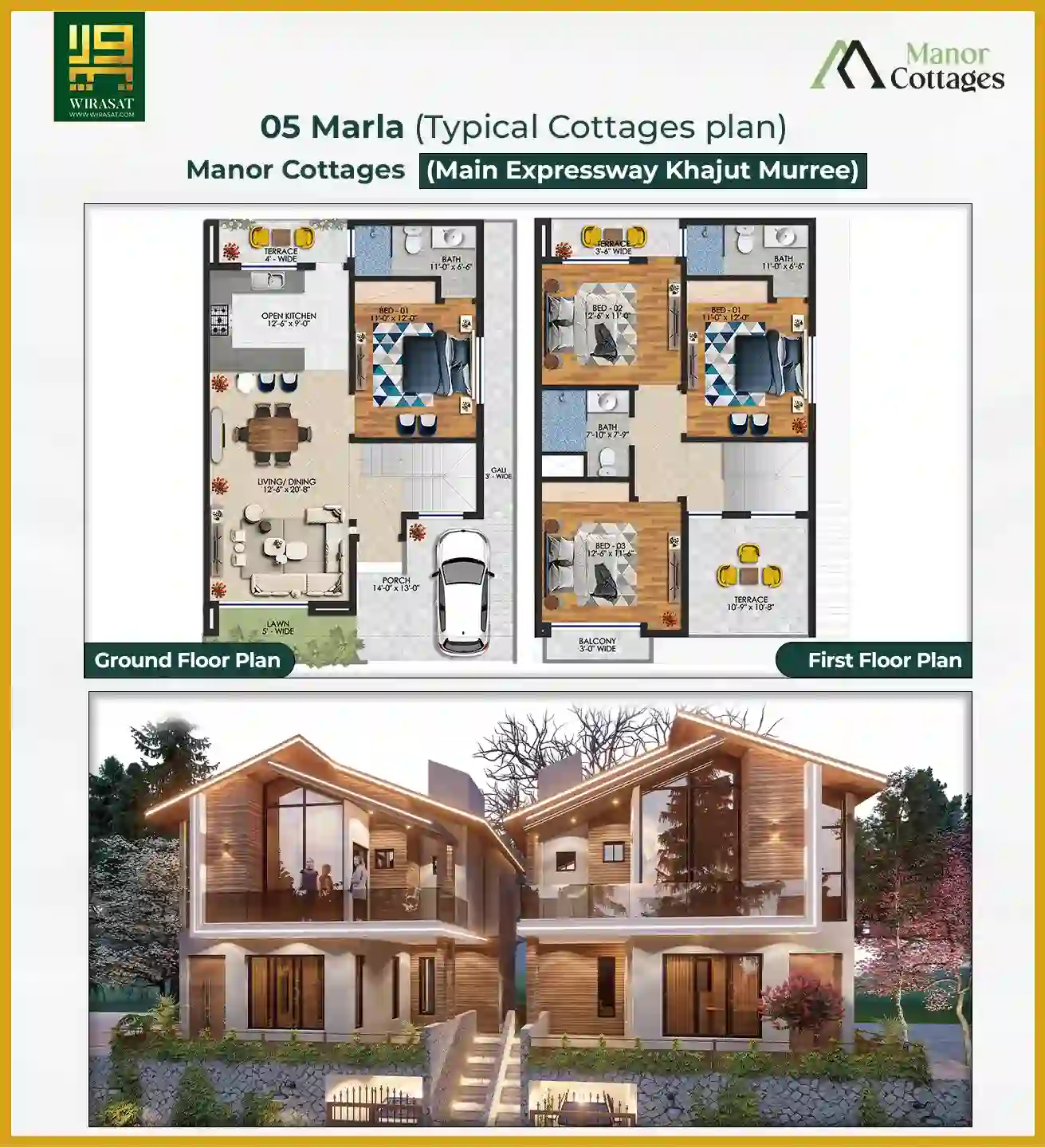 5 Marla Cottages Merge layout