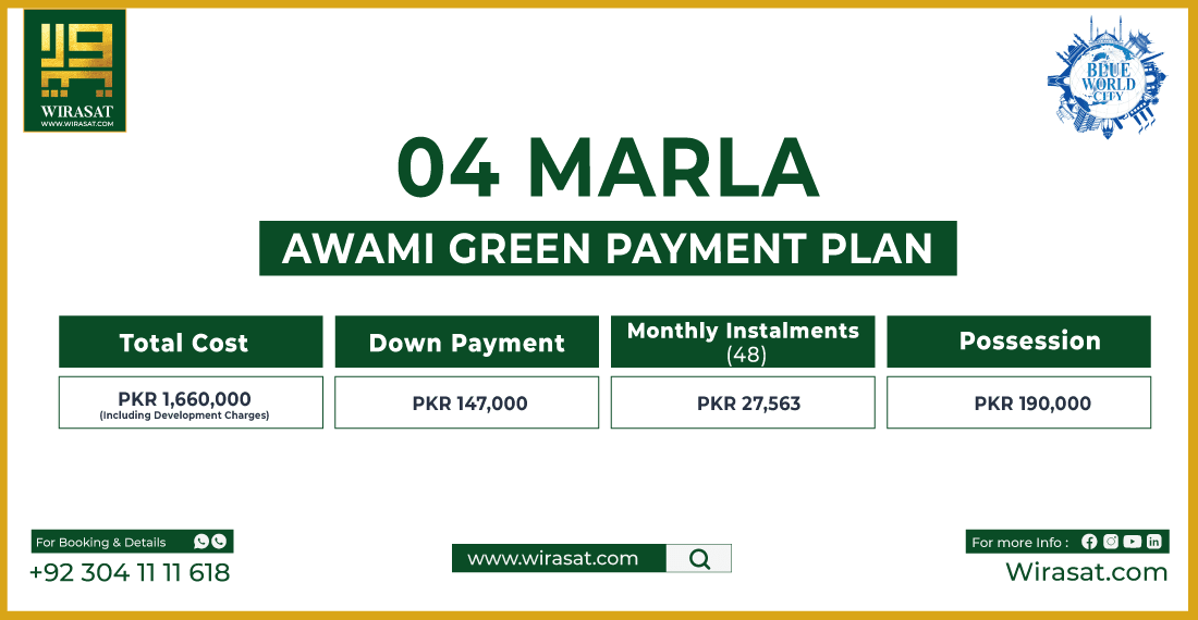 04 Marla Awami Green Payment Plan