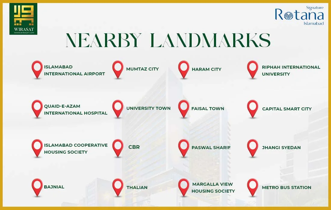 J7 Signature Rotana Islamabad Nearby Landmarks