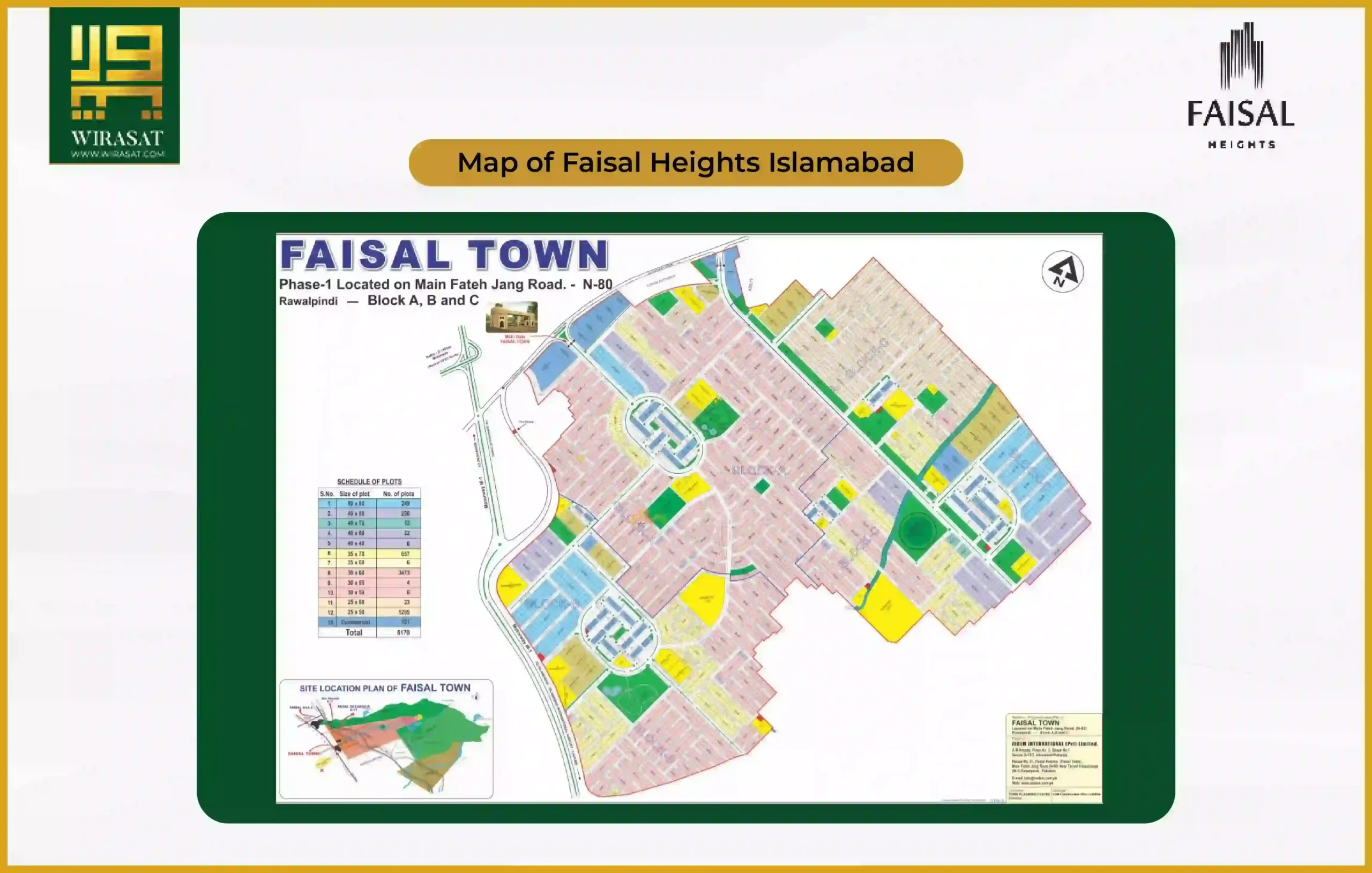Map of Faisal Heights Islamabad