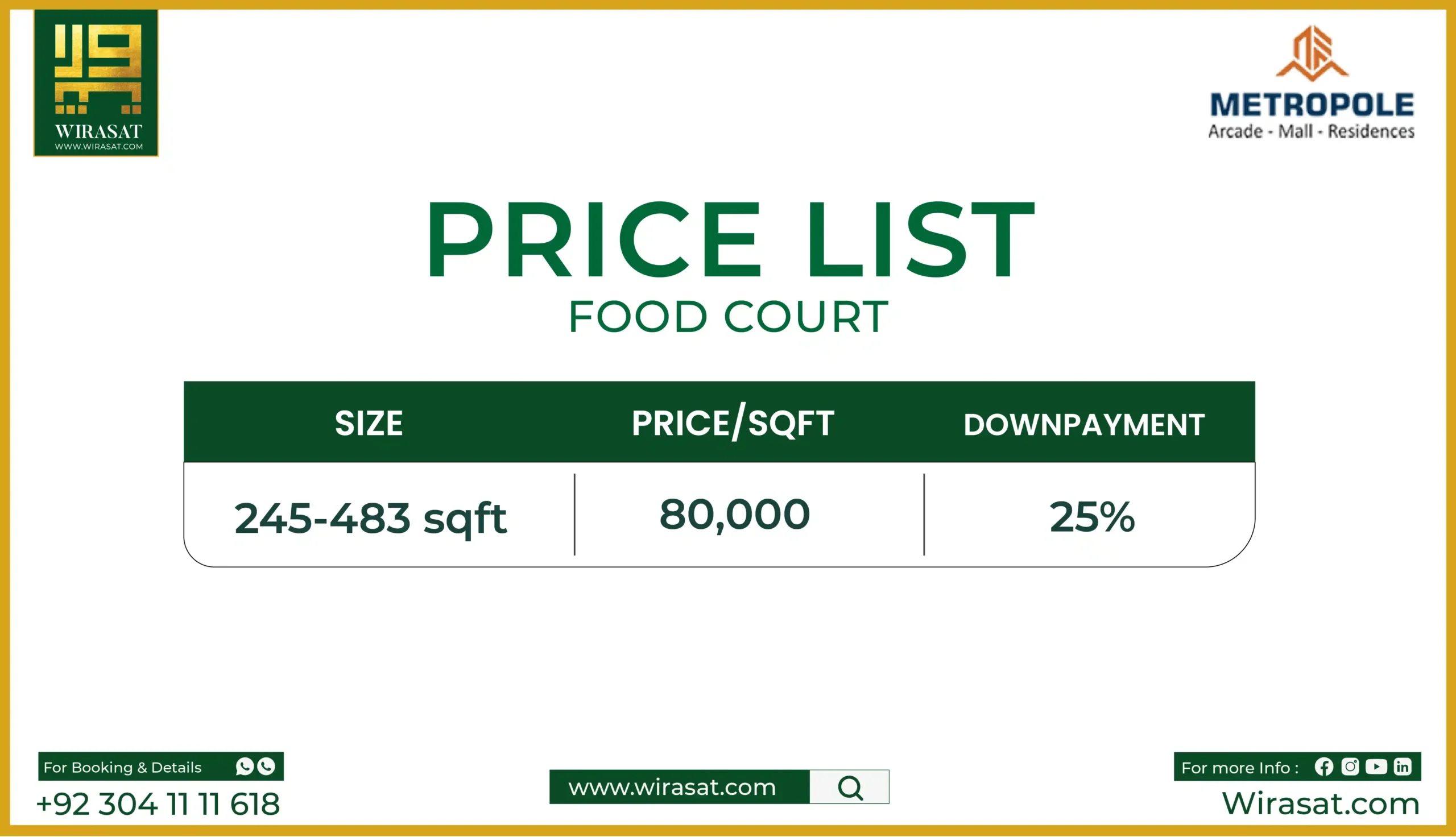 Payment plan Food Court