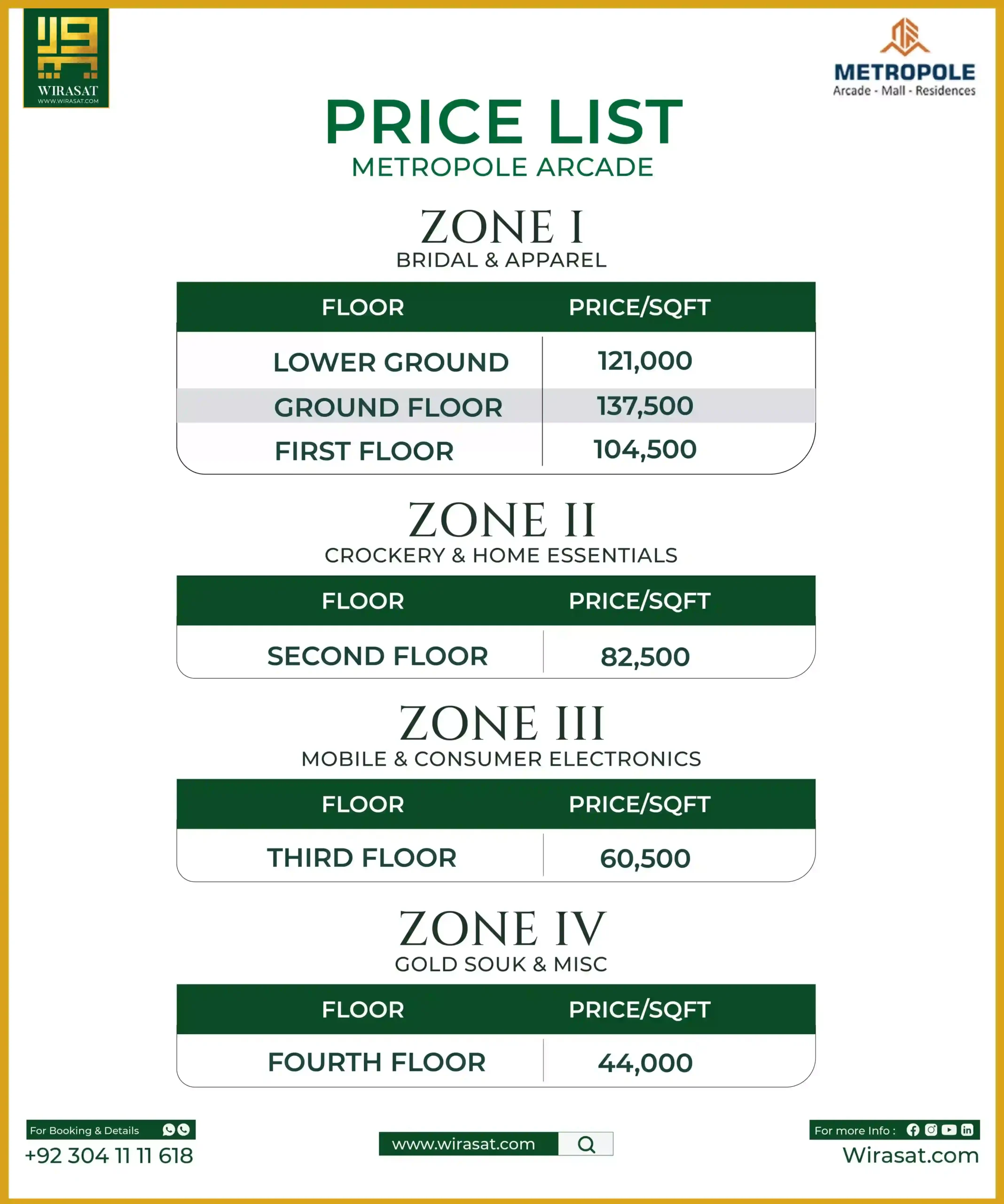Payment plan Metropole Arcade Shop,Dine,Explore