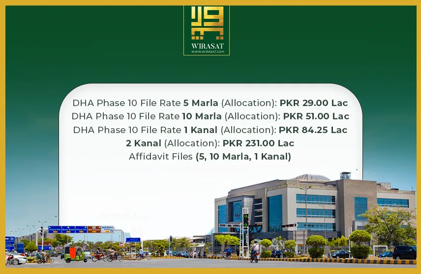 DHA Phase 10 File Rate Today Lahore Live Prices & Buyer’s Guide