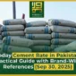 Today Cement Rate in Pakistan Practical Guide with Brand-Wise References (Sep 30, 2025)
