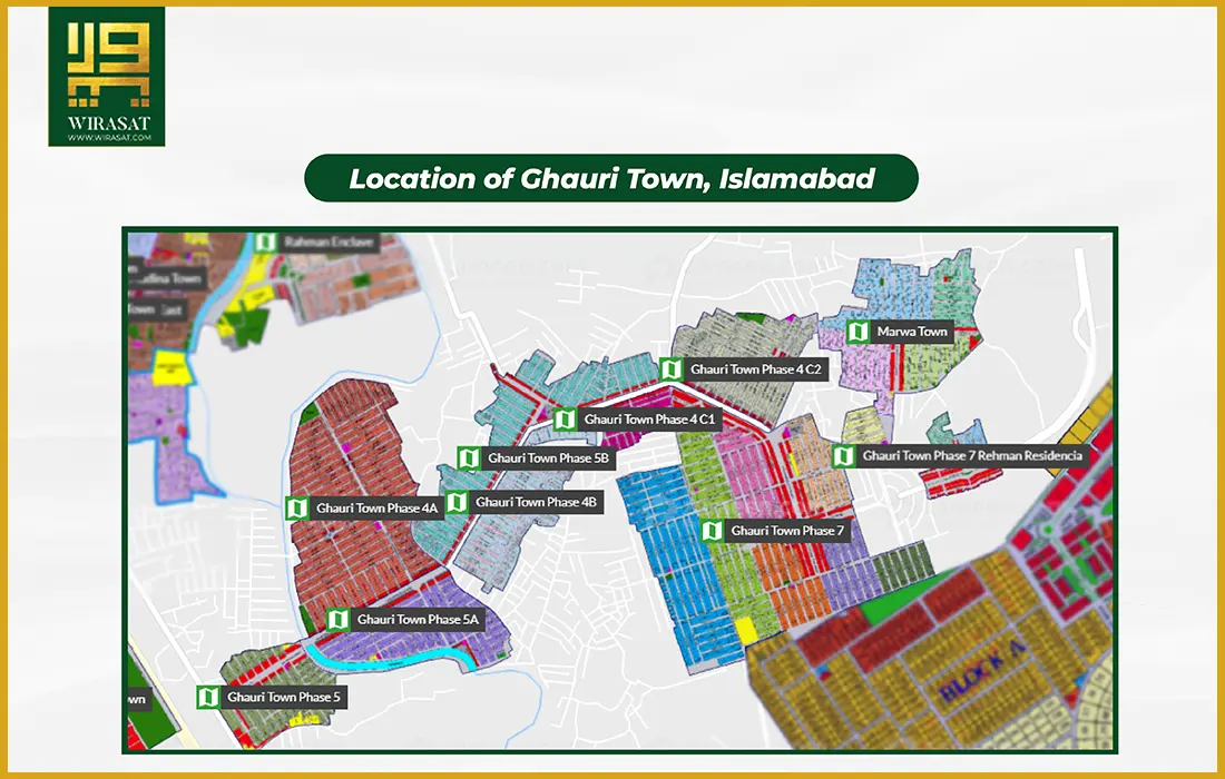 Location of Ghauri Town, Islamabad