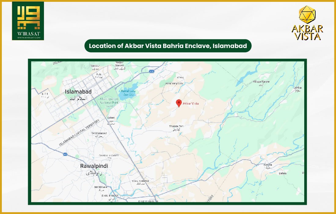 Location of Akbar Vista Bahria Enclave, Islamabad
