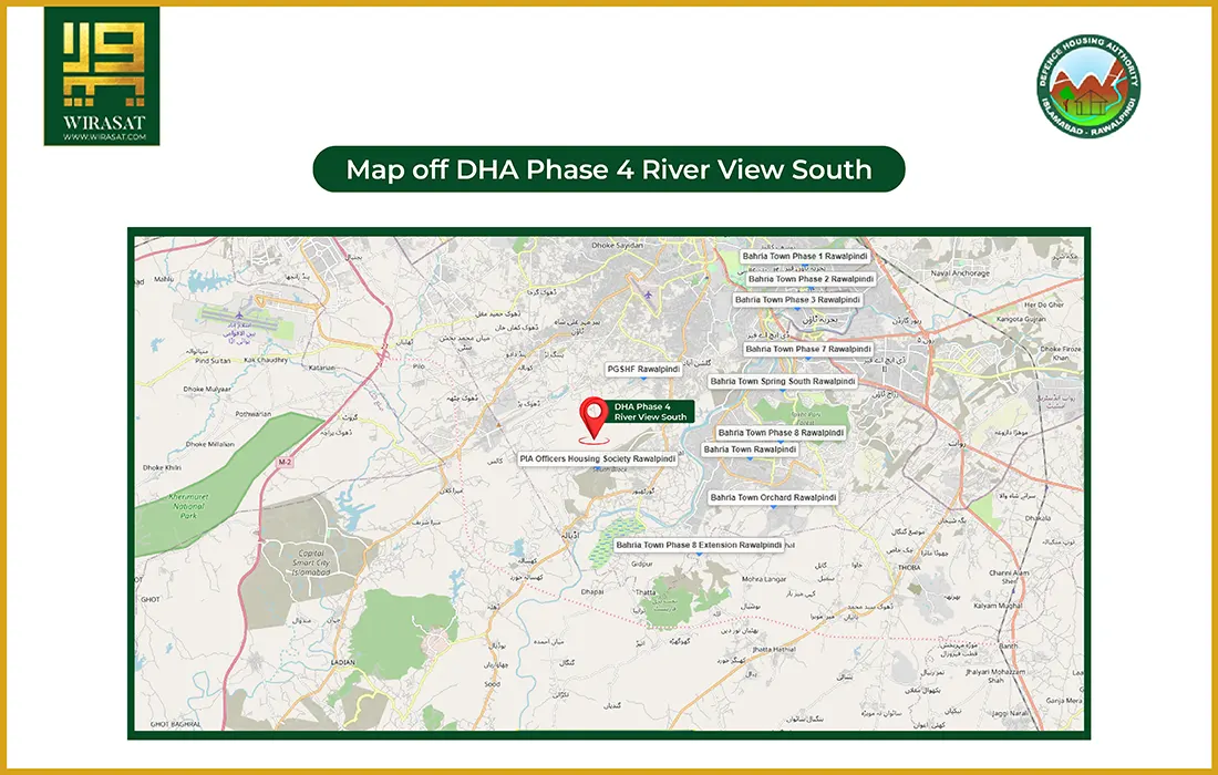 Location of DHA Phase 4 River View South