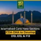 wirasat 5 11 26 news Islamabad Gets New Sectors CDA DHA to Develop D13 E13 and F13 85x85