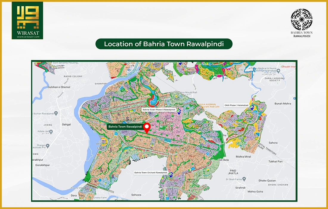 Location of Bahria Town Rawalpindi