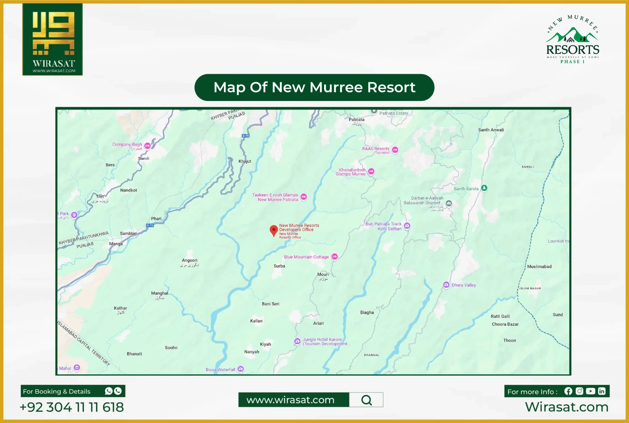 Location Map of New Murree Resort Phase 1