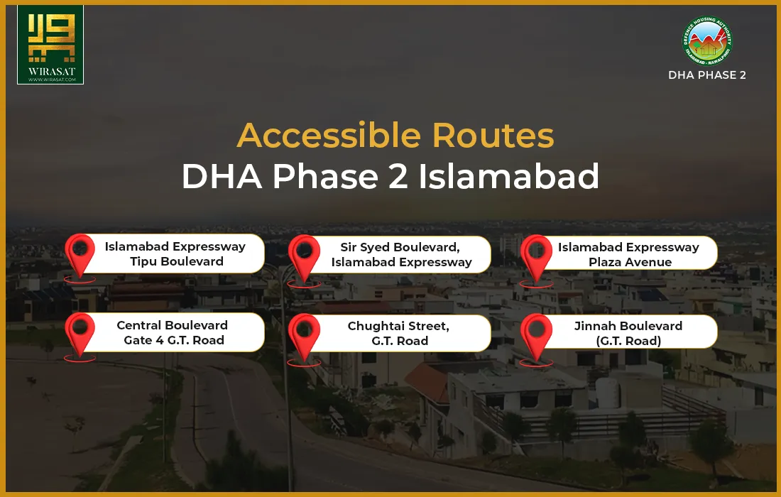 Accessible routes DHA Phase 2 Islamabad