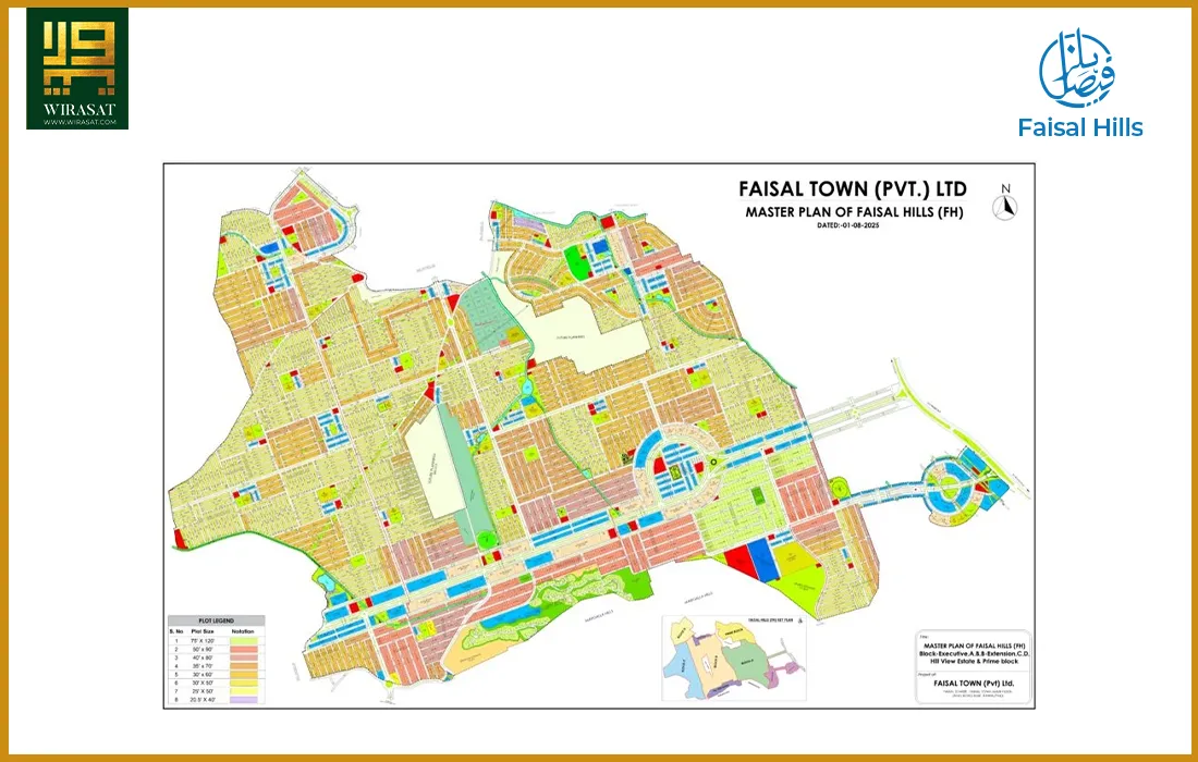 master plan of Faisal hills Islamabad