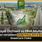wirasat blog 7 10 26 Royal Orchard vs DHA Multan Plot Comparison 2026 – Prices ROI Best Investment Choice 85x85