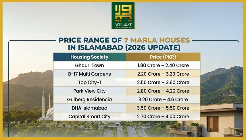 Price Range of 7 Marla Houses in Islamabad