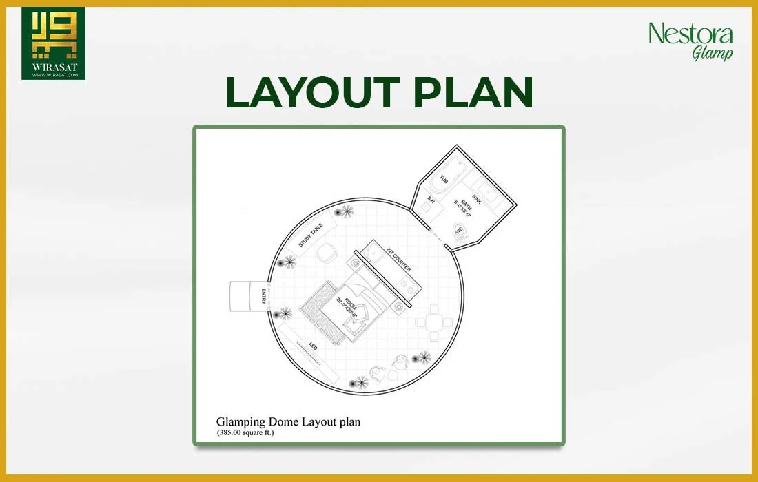 Glamping Dome Layout Plan
